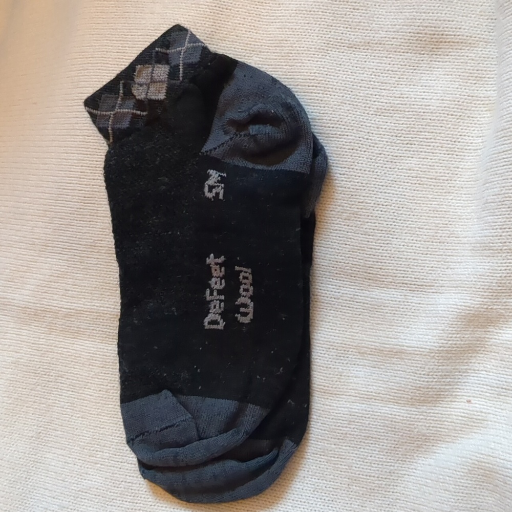 Defeet Socks Argyle Grey Black Small